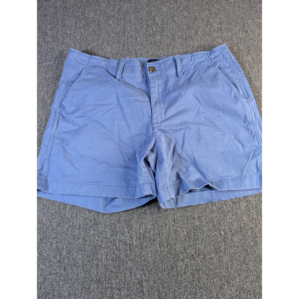GAP Womens Blue Chino Shorts Size 14 Mid Rise Cotton Twill Casual Summer